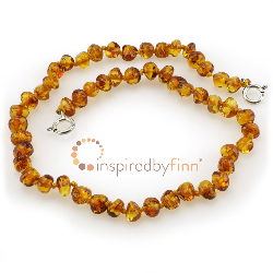 <u>Baltic Amber Anklet - Adjustable<br></u>Polished Honey