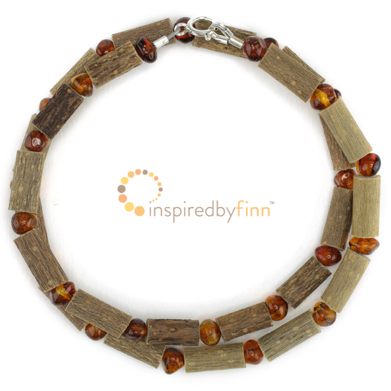 <u>Polished Baltic Amber and Hazel Adult Necklace- Honey - Size 17-18"</u>