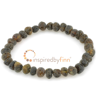 <u>Baltic Amber Elastic Bracelet - Unpolished Sea Amber</u>