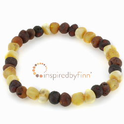 <u>Baltic Amber Elastic Bracelet - Unpolished Diversity</u>