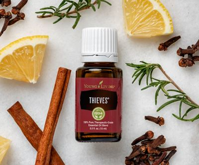 <u>Thieves Essential Oil</u><br>.5 fl oz (15 ml)<br>