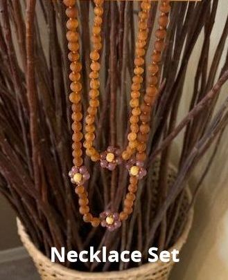 <u>Baltic Amber Necklace - Kids Unpolished Lepidolite Flower - All Kids Sizes</u>