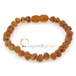 <u>SALE! Clasped Baltic Amber Bracelet - Adult/Adolescent Unpolished Cider</u>