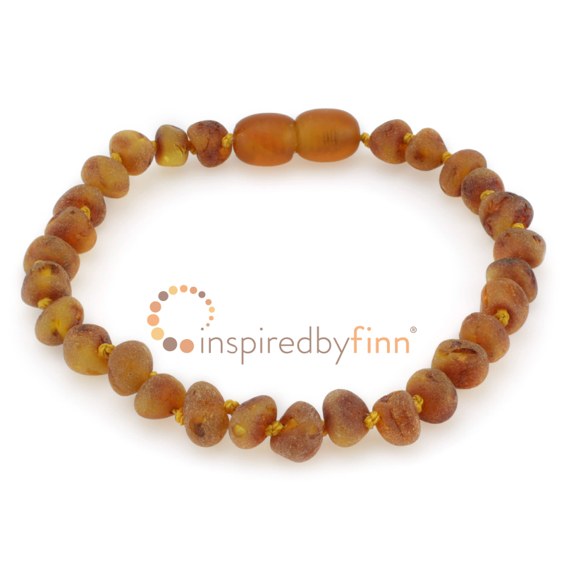 <u>SALE! Clasped Baltic Amber Bracelet - Adult/Adolescent Unpolished Cider</u>