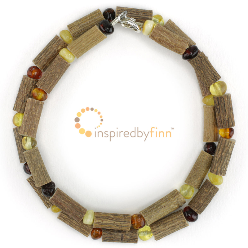 <u>Polished Baltic Amber & Hazel Necklace - 4 Different Colors</u>