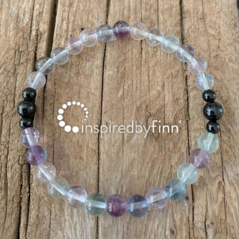 <u>NEW - ELASTIC! Clear Mental Fog, Support Clear Thinking & Clarity<br></u>Fluorite Adult Bracelet