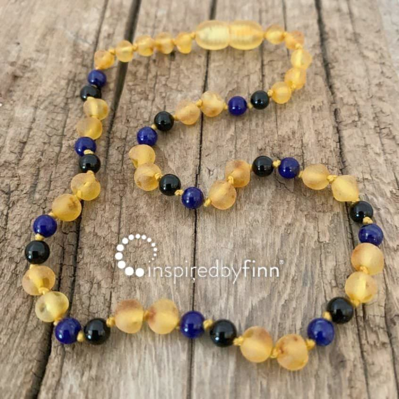 <u>Baltic Amber Necklace - Kids Unpolished Harvest + FOCUS & CONCENTRATION, Sizes 11.5-14"<br>Inspired By Finn</u>