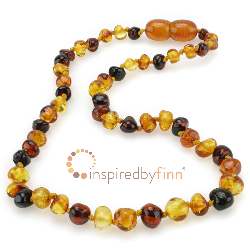 <u>Baltic Amber Necklace -  Kids Polished 3 Different - All Kids Sizes</u>