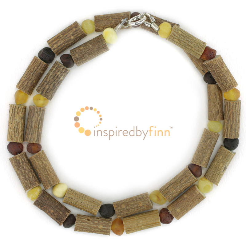 <u>Unpolished Baltic Amber and Hazel - Diversity 17-18"</u>