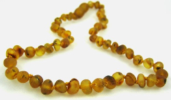 <u>Amber Necklace - Unpolished Spotted Amber - Sizes 10.5 - 14"</u>
