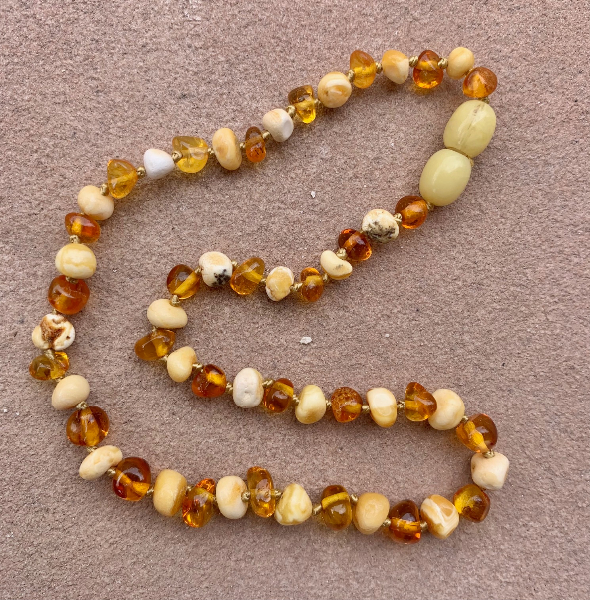 <u>Baltic Amber Necklace - Kids Polished Boho - Size 10.5-14"</u> <u>Baltic Amber Necklace - Kids Polished Boho - Size 10.5-14"</u>