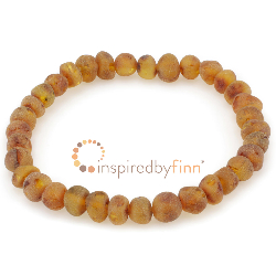 <u>Baltic Amber Elastic Bracelet - Unpolished Cider</u>