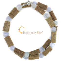 <u>Blue Chalcedony Gemstone & Hazel - Calms the Emotions, Anxiety</u>
