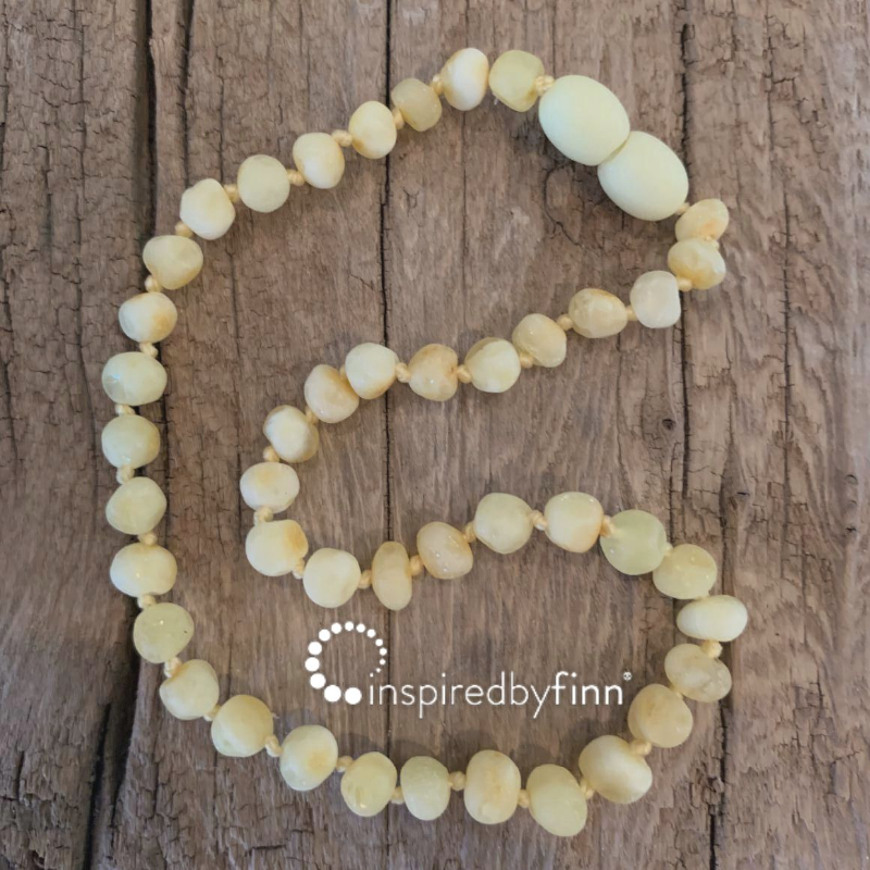 <u>Baltic Amber Necklace - Kids Unpolished Light - Apx 15"</u>