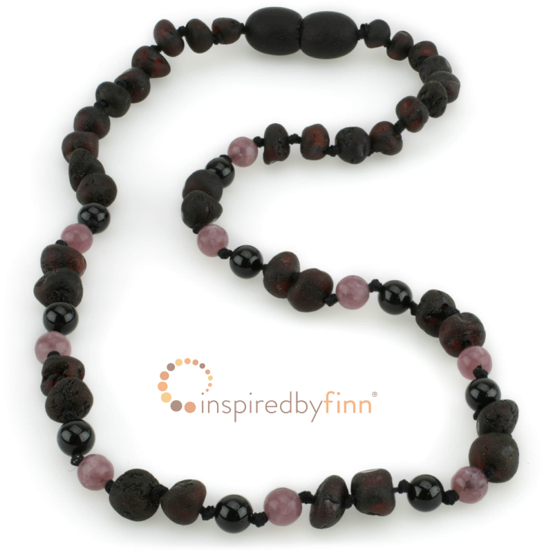 <u>Baltic Amber Necklace - Kids Unpolished Molasses + CURBS HYPERACTIVITY, All Kids Sizes<br>Inspired by Finn</u>
