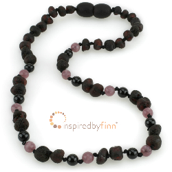 <u>Baltic Amber Necklace - Kids Unpolished Molasses + CURBS HYPERACTIVITY, All Kids Sizes<br>Inspired by Finn</u>