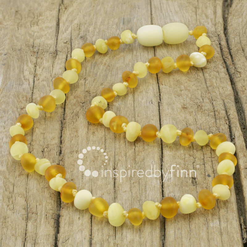 <u>Baltic Amber Necklace - Kids Unpolished Light Ambers - All Kids Sizes</u>