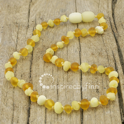 <u>Baltic Amber Necklace - Kids Unpolished Light Ambers - All Kids Sizes</u>