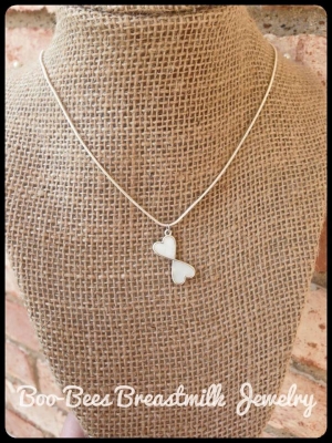 Double Breastmilk Heart Pendant