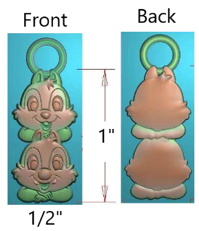 Chipmunks, Set of 5 Pulls