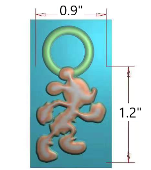 Running Mouse Zipper Pull Set of 5 LARGE SCALE