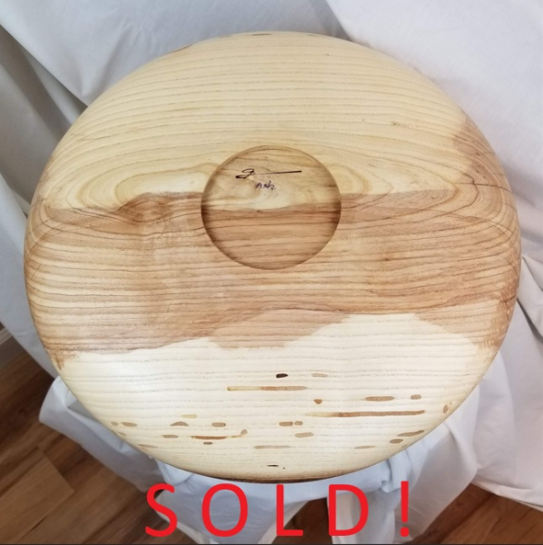 Large, Live Edge Ash Bowl (16" x 9-1/2")