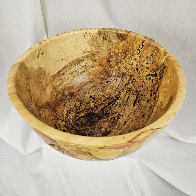 Worm Hole Spalted Maple Bowl (13" x 7")