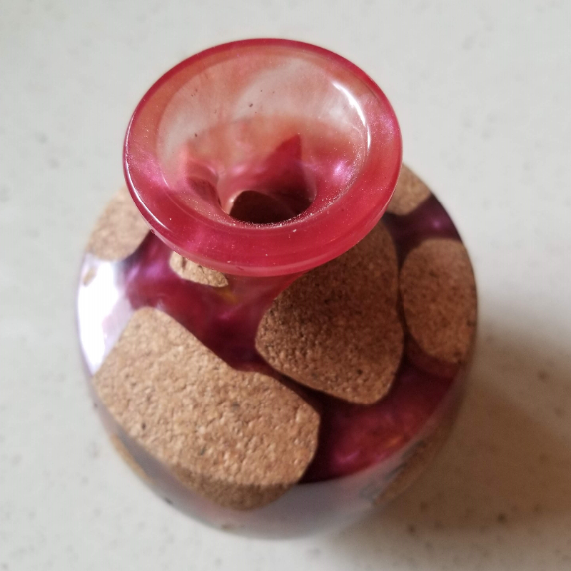 Little Red Wine Cork Vase (3" Dia x 5" Tall)