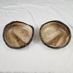 Maple "Sister" Bowls - Live Edge (set of two, 11" x 3-1/2" each)
