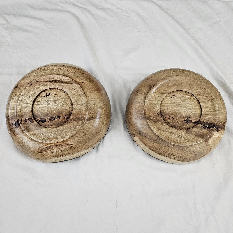Maple "Sister" Bowls - Live Edge (set of two, 11" x 3-1/2" each)