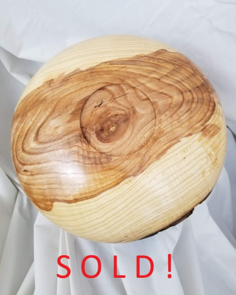 Large, Live Edge Ash Bowl (14" x 9")