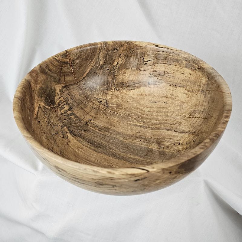 Wide Spalted Maple Bowl (10" x 5")