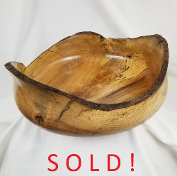 Wide Live Edge Maple Bowl (13" x 5")
