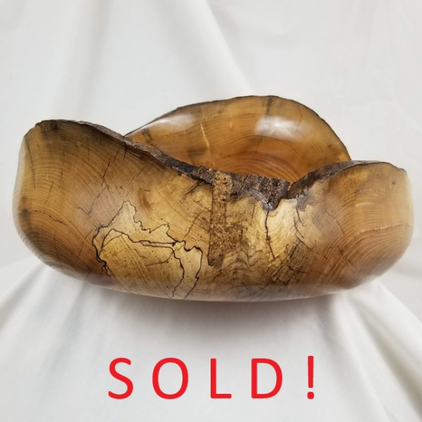 Wide Live Edge Maple Bowl (13" x 5")