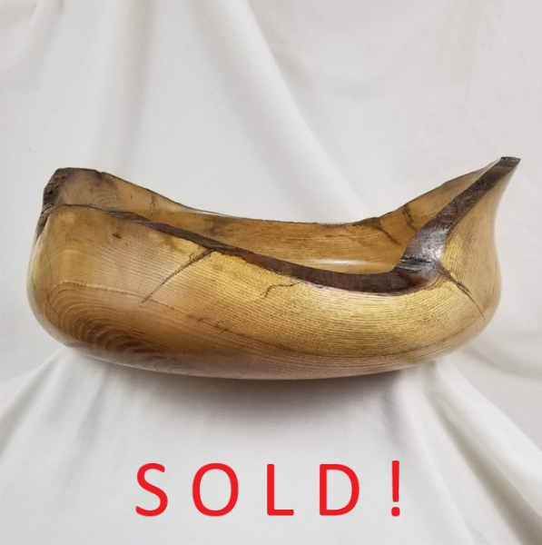 Wide Live Edge Maple Bowl (13" x 5")